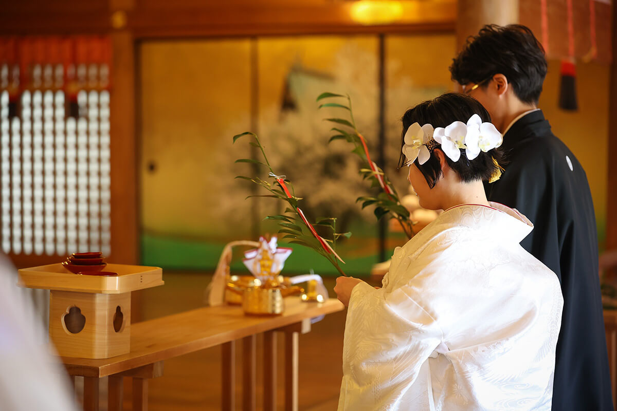 伊豫豆比古命神社 椿祷殿（椿神社）で挙げられたお客様の結婚式写真11