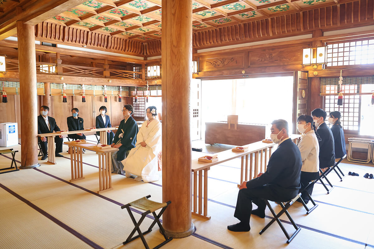 伊豫豆比古命神社 椿祷殿（椿神社）で挙げられたお客様の結婚式写真12