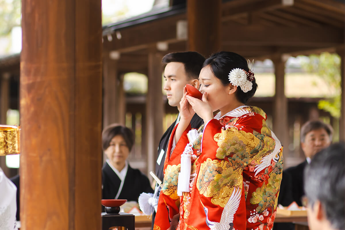 豊国神社で挙げられたお客様の結婚式写真08