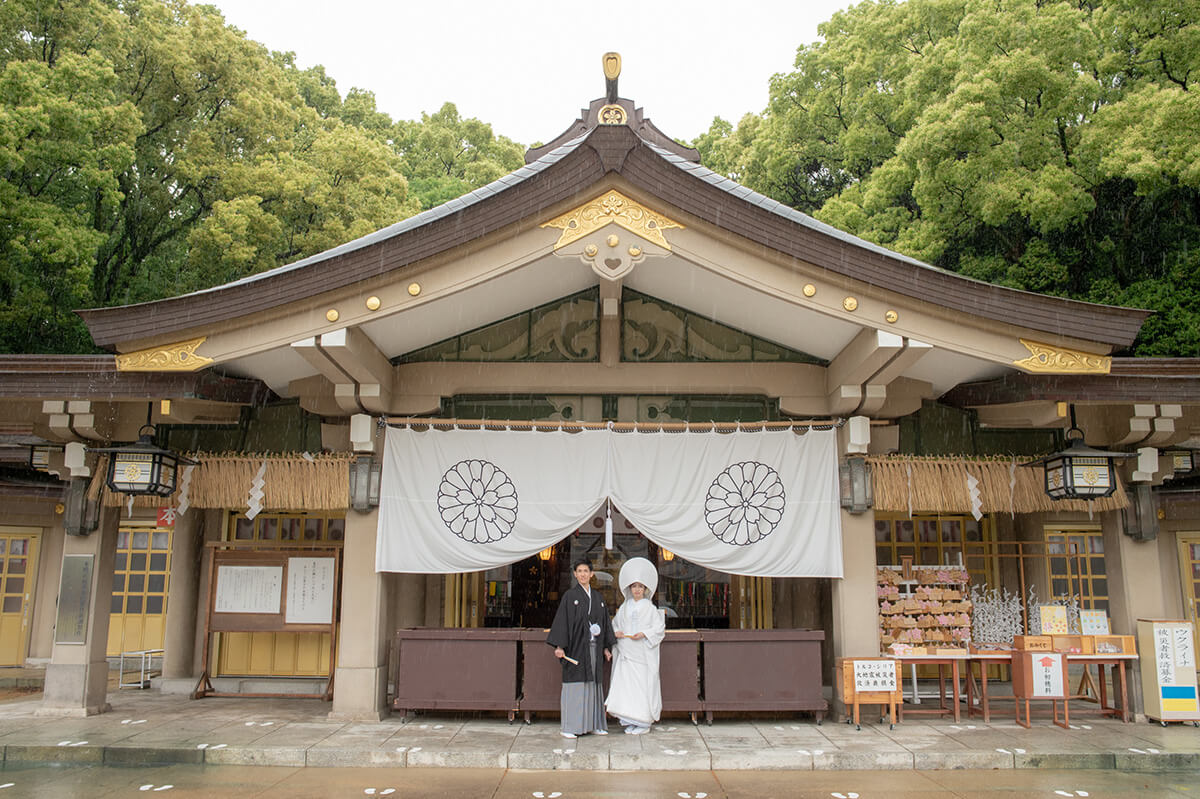 福岡縣護國神社で挙げられたお客様の結婚式写真15