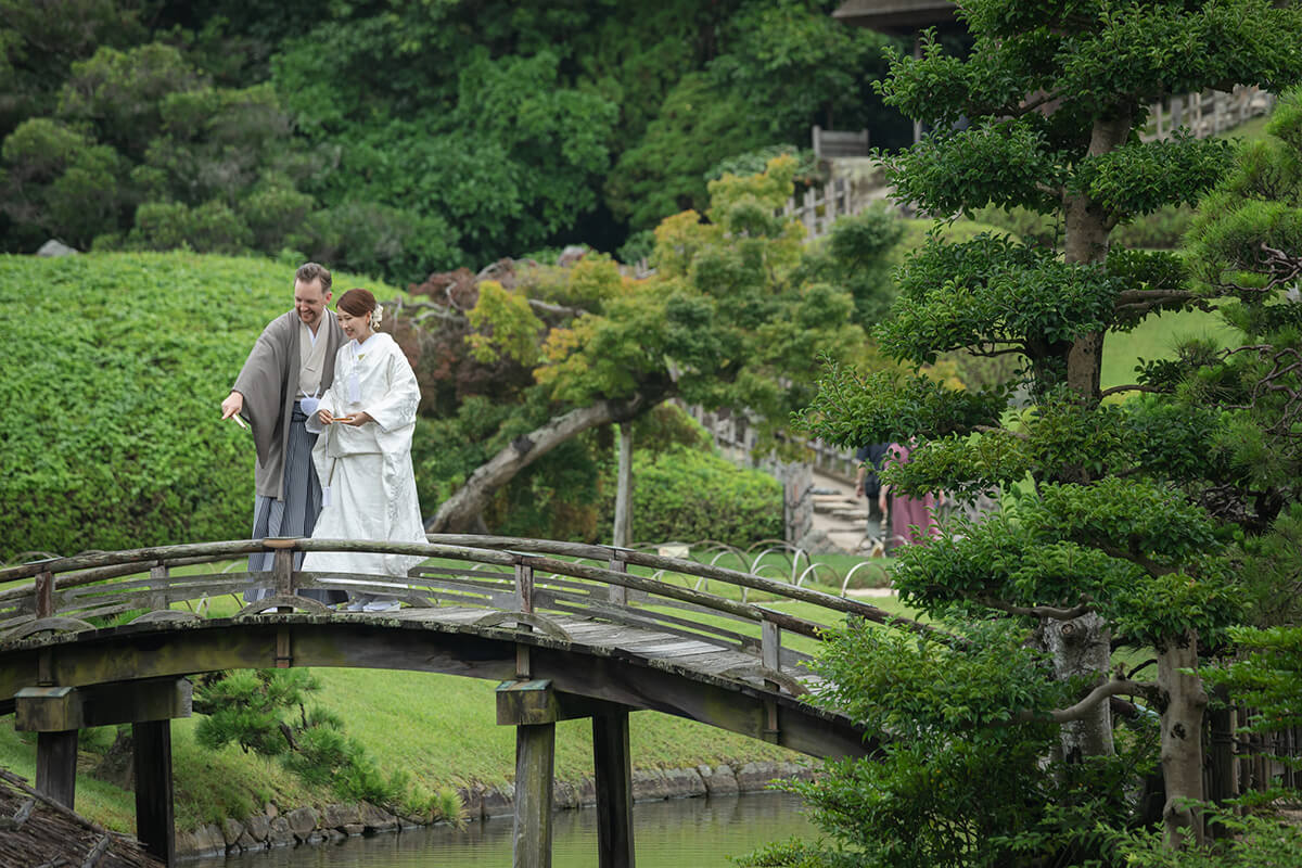 岡山後楽園で挙げられたお客様の結婚式写真01