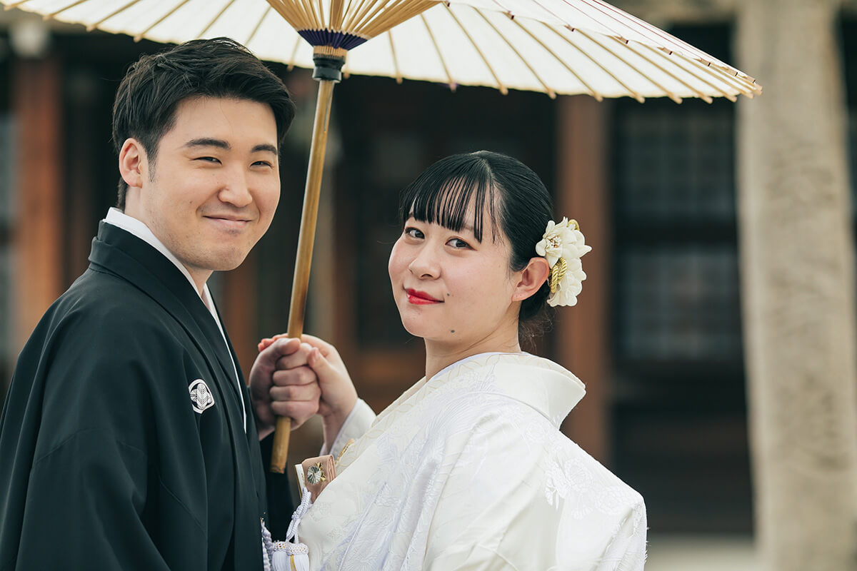 今治城内鎮座 吹揚神社で挙げられたお客様の結婚式写真01