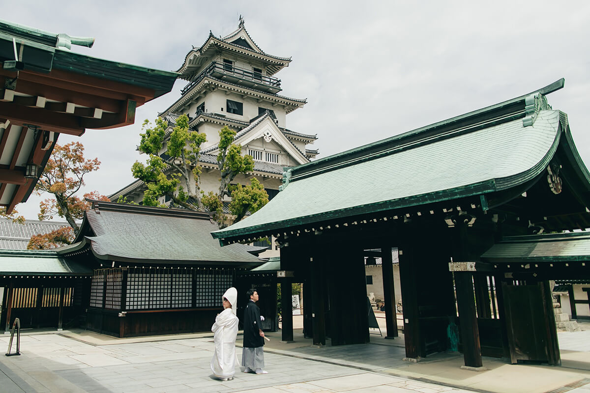 今治城内鎮座 吹揚神社で挙げられたお客様の結婚式写真04