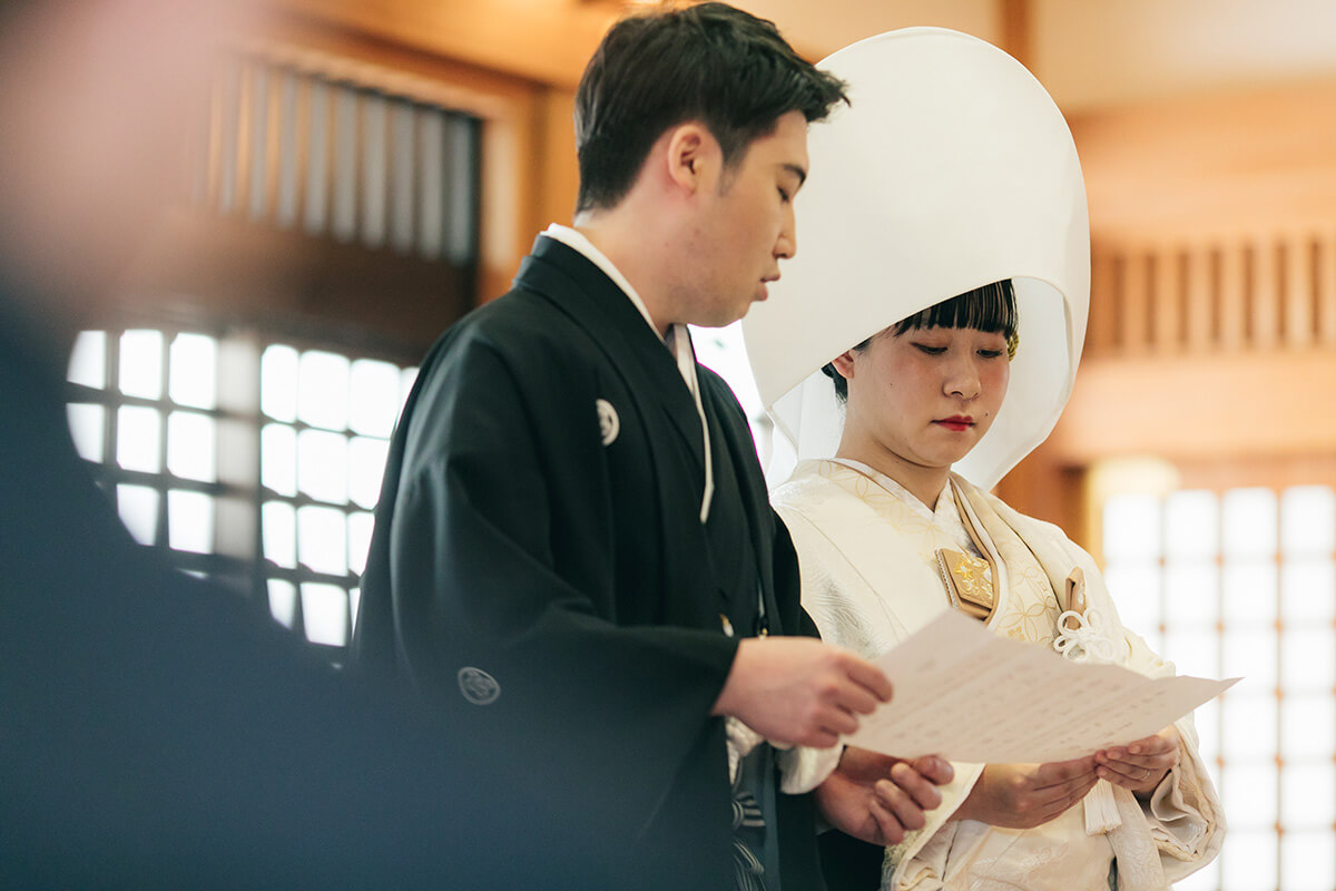 今治城内鎮座 吹揚神社で挙げられたお客様の結婚式写真06