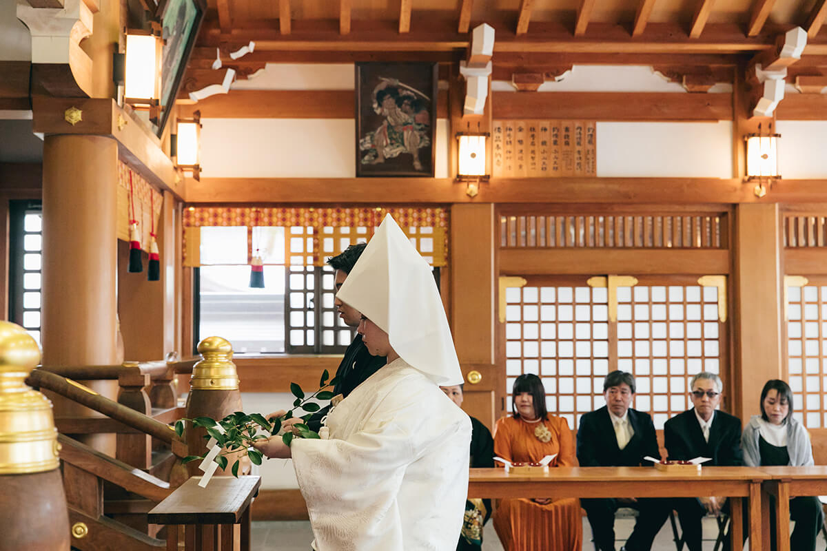今治城内鎮座 吹揚神社で挙げられたお客様の結婚式写真10