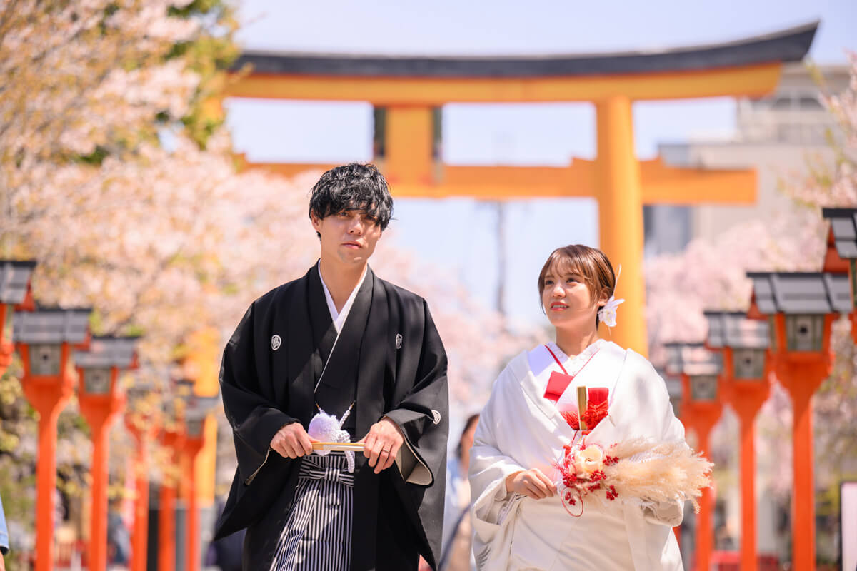 平野神社で挙げられたお客様の結婚式写真