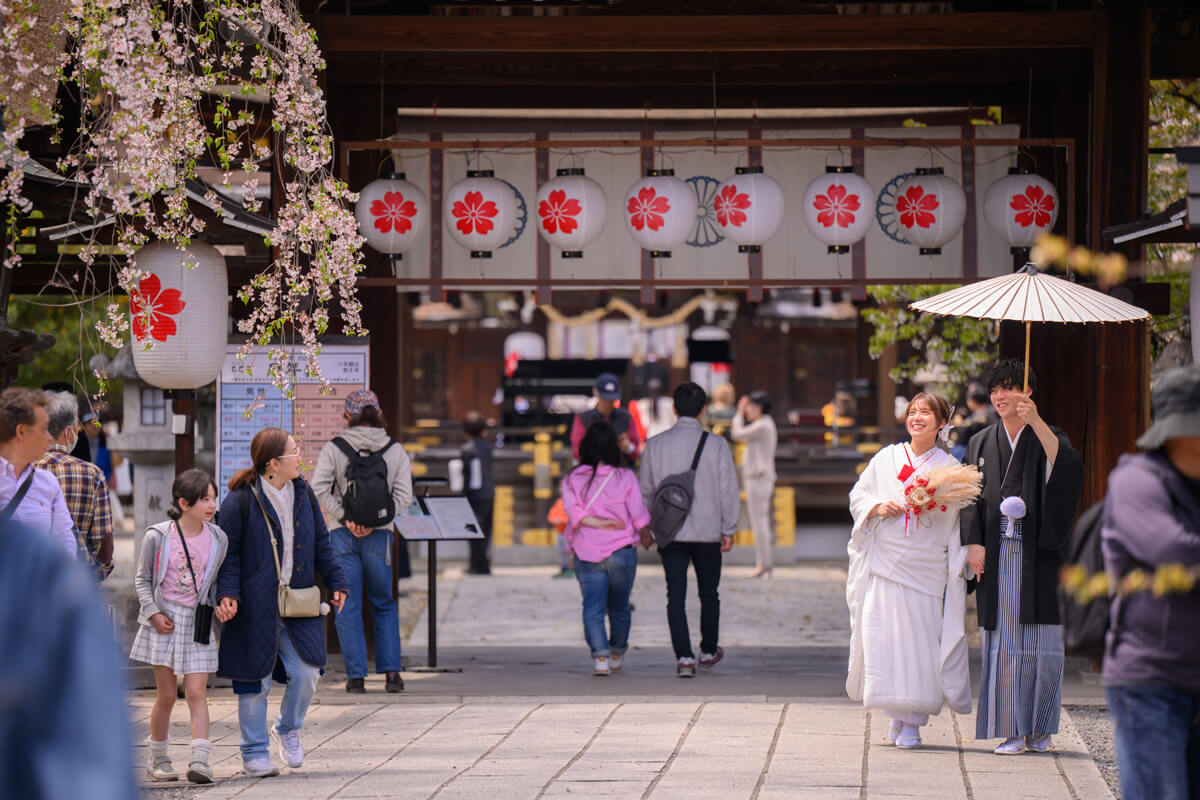 平野神社で挙げられたお客様の結婚式写真01
