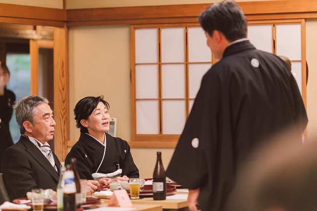 道後うめ乃や　新郎様と新婦様の親御様ともゆっくりとお話しできる時間