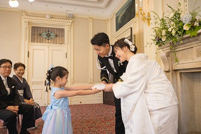 萬翠荘挙式　かわいいお子様ゲストのリングガール