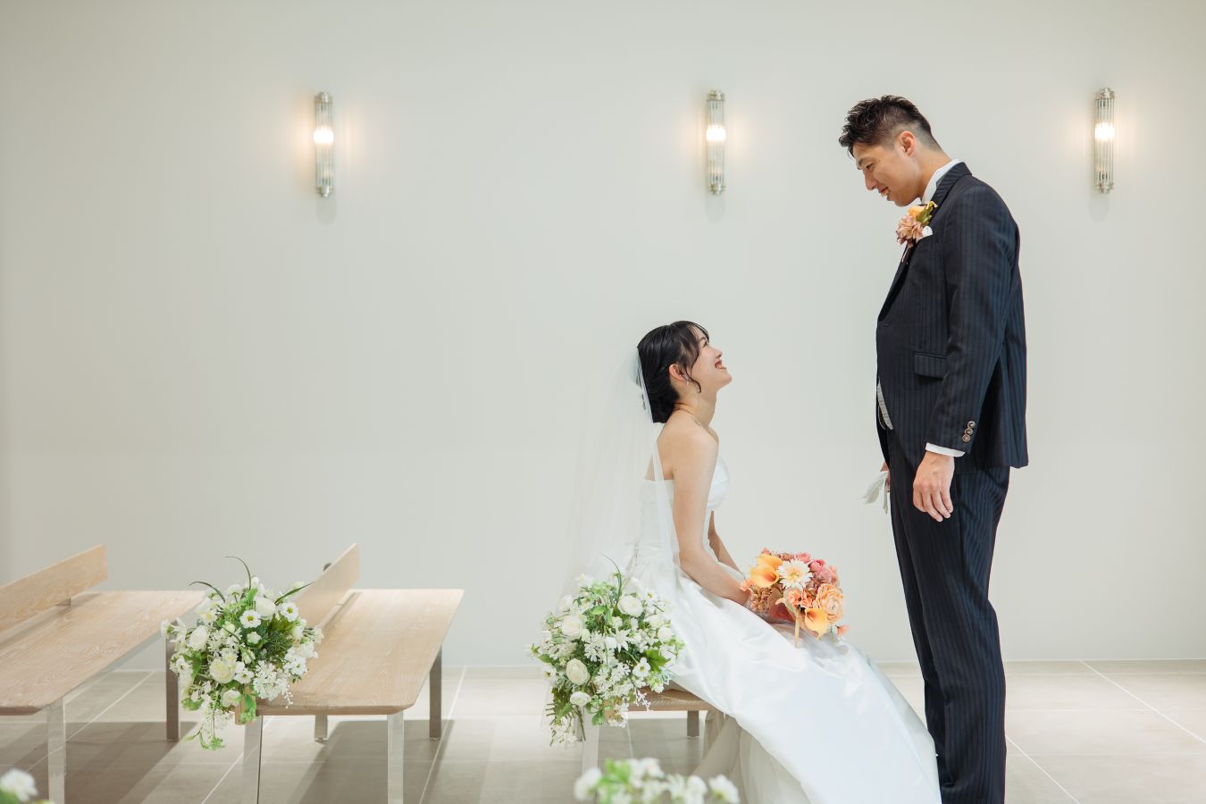 小さな結婚式 松山チャペルで挙げられたお客様の結婚式写真　ご結婚式前のお写真撮影
