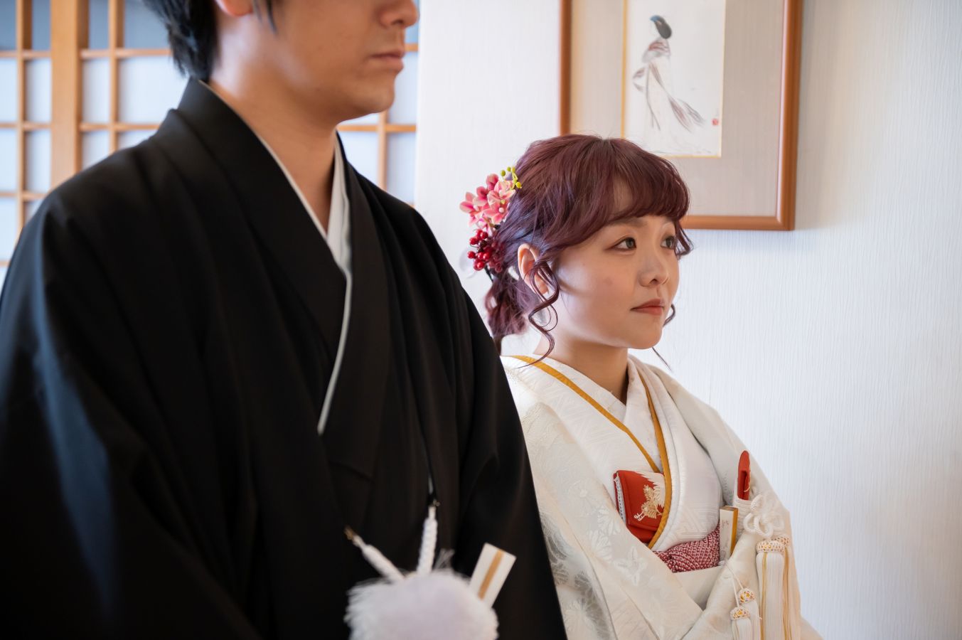 代々木八幡宮で挙げられた新郎新婦様のお写真
