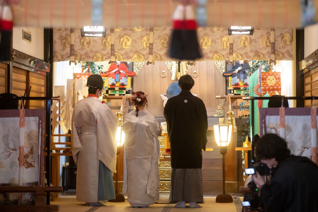 代々木八幡宮で挙げられた新郎新婦様のお写真