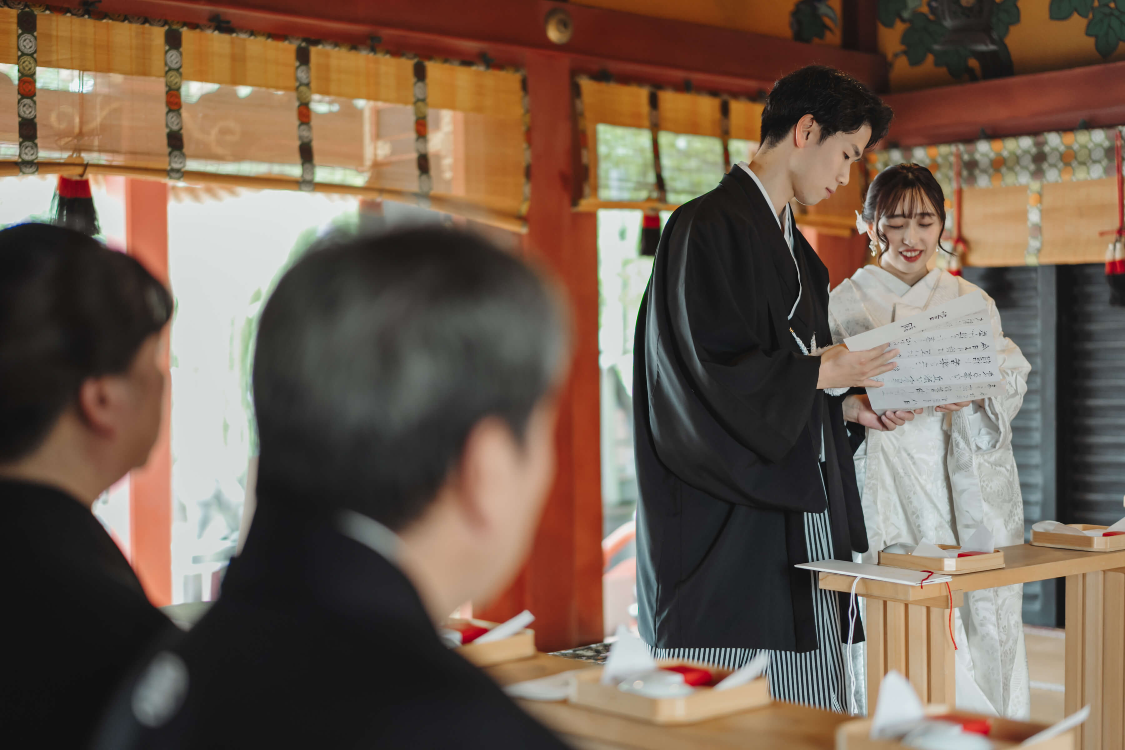 浅草神社でご結婚式を挙げられた新郎新婦様