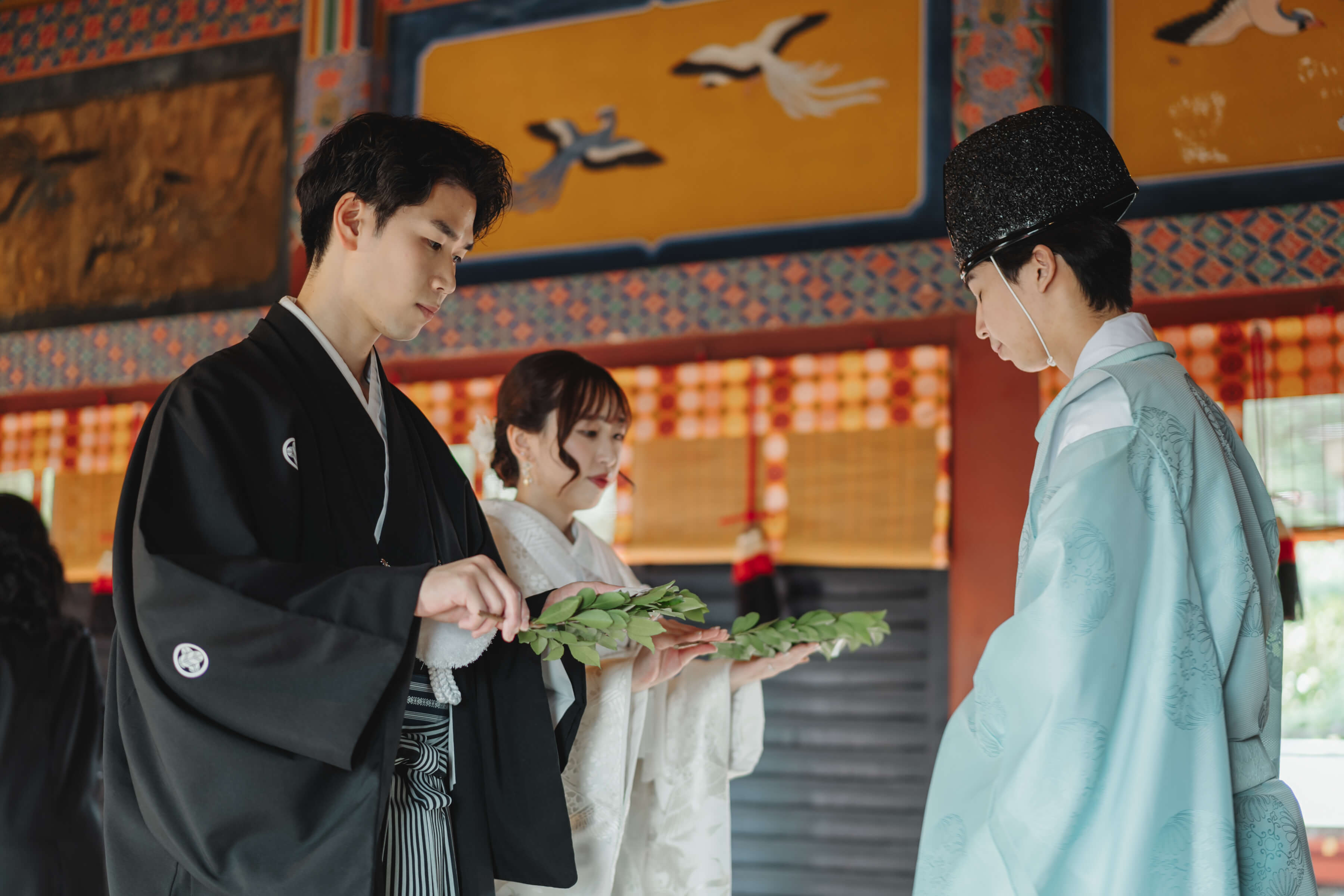 浅草神社でご結婚式を挙げられた新郎新婦様