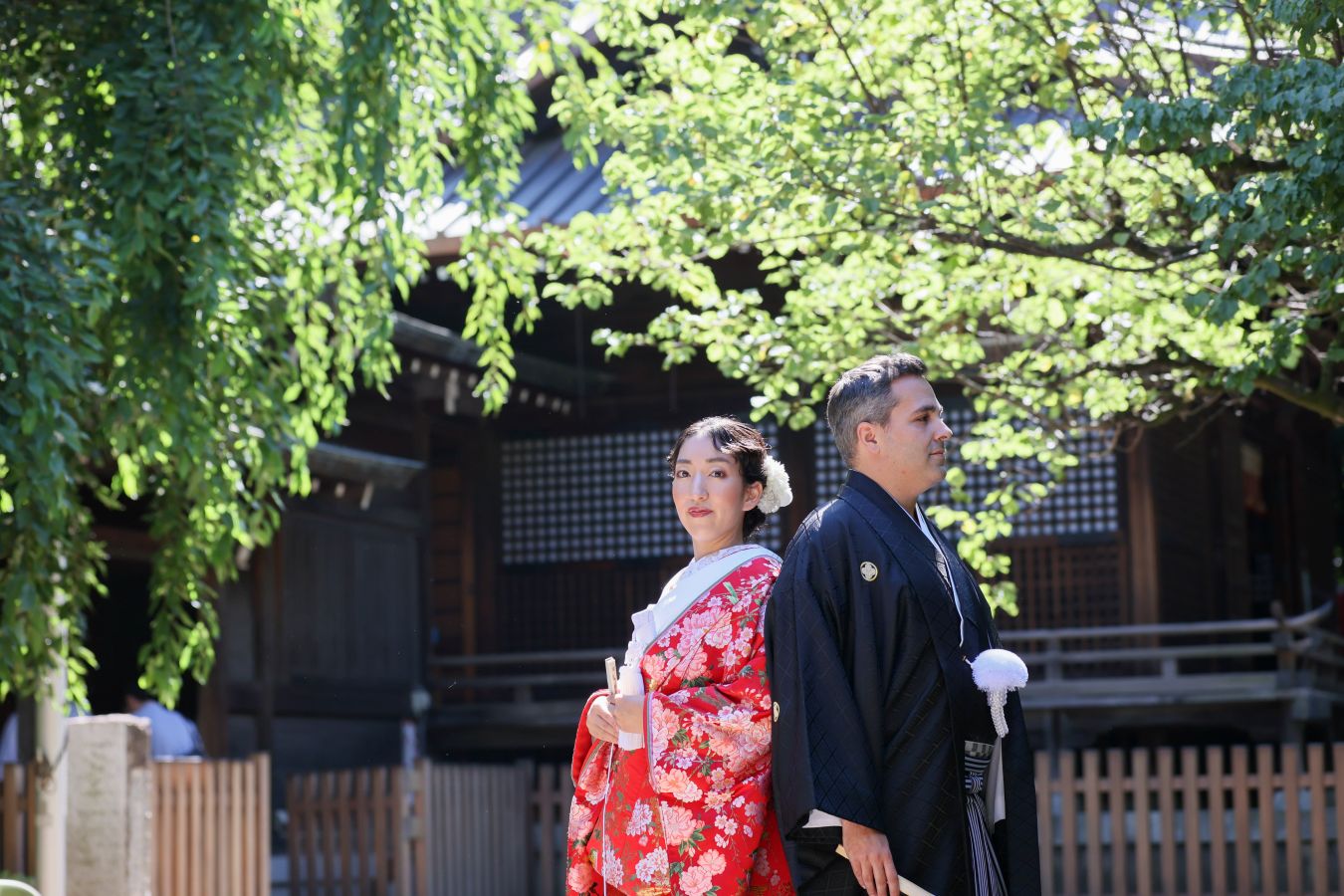 代々木八幡宮で挙げられた新郎新婦様のお写真