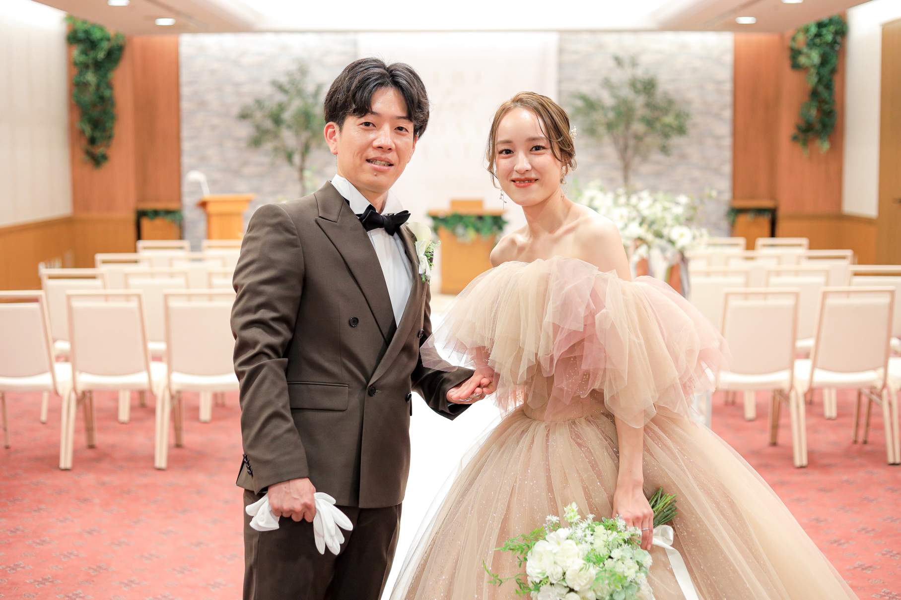 撮影初めの緊張の面持ちのお2人