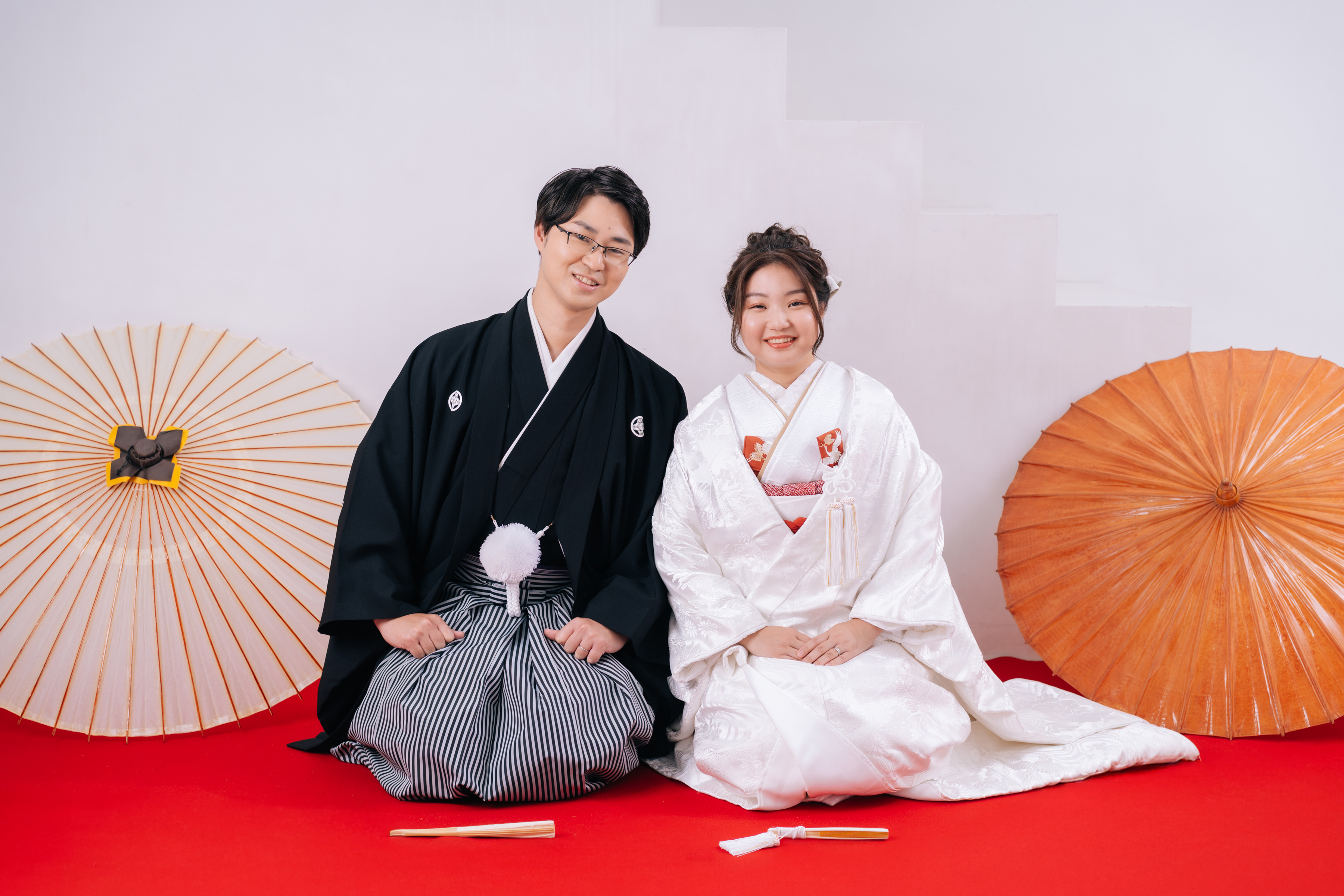 新郎新婦の正座ショット