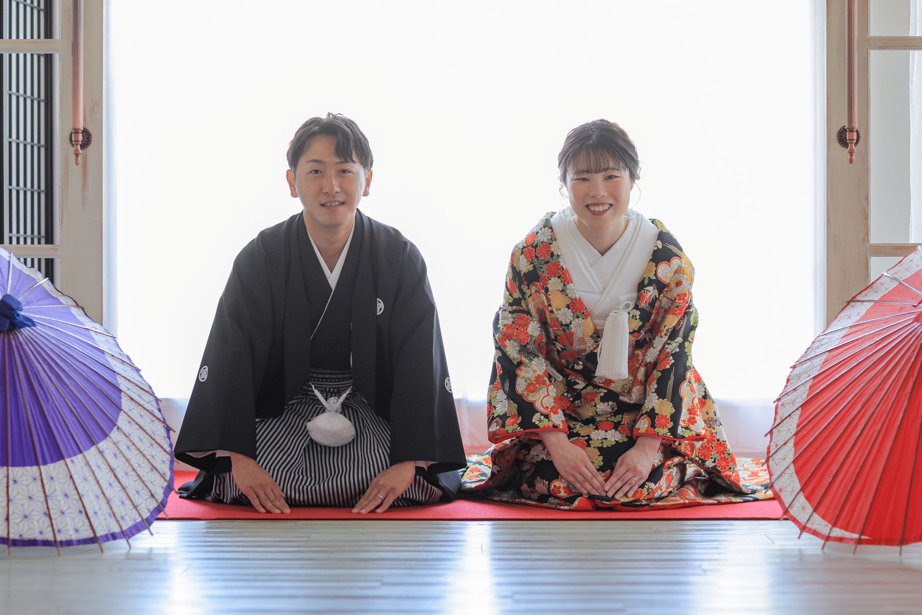 正座でご挨拶ショット