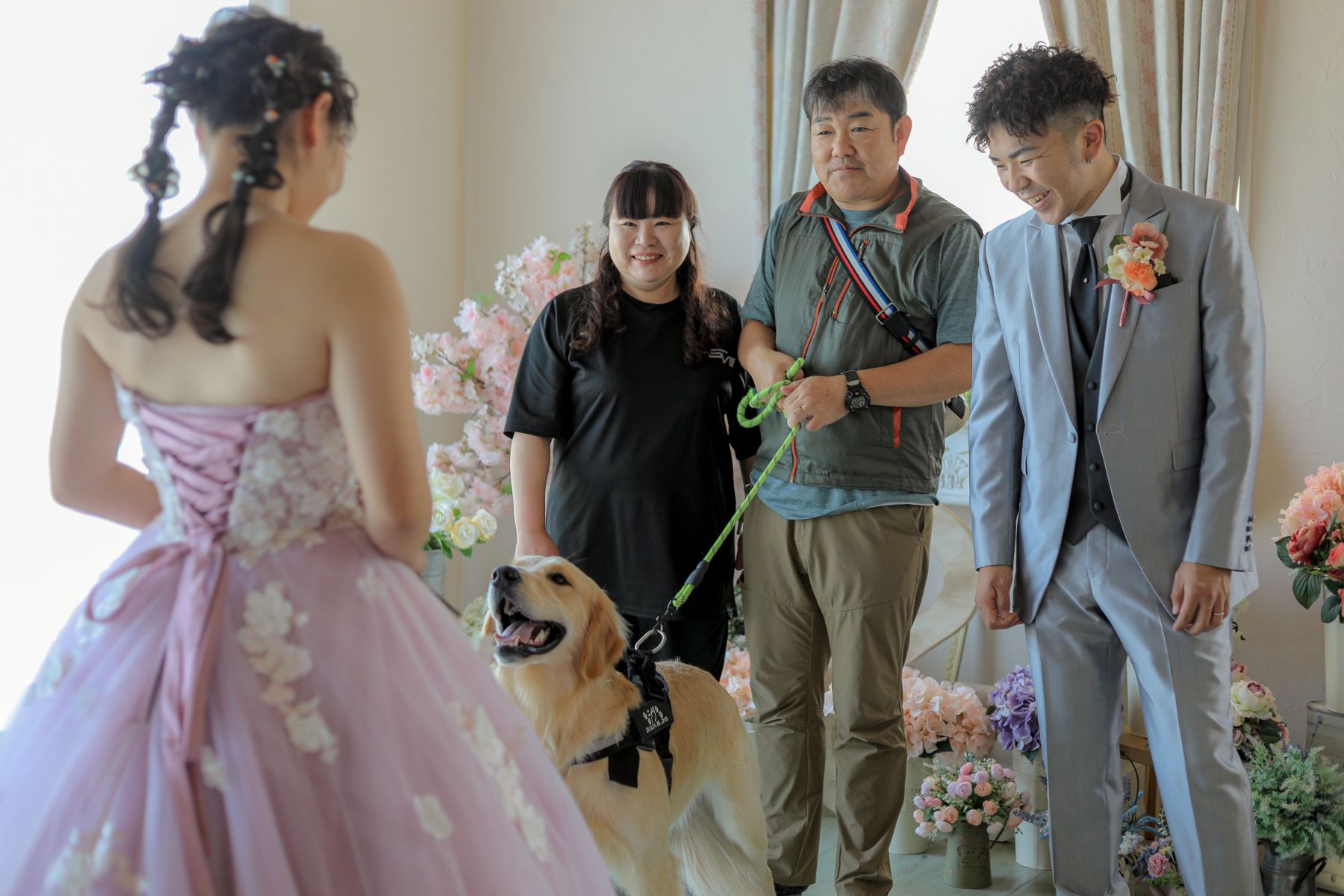 愛犬も一緒にファーストミートの写真