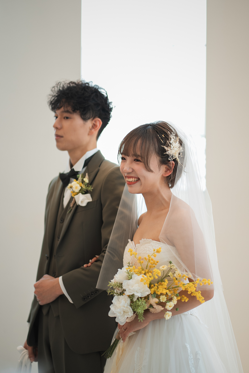 挙式中のおふたり