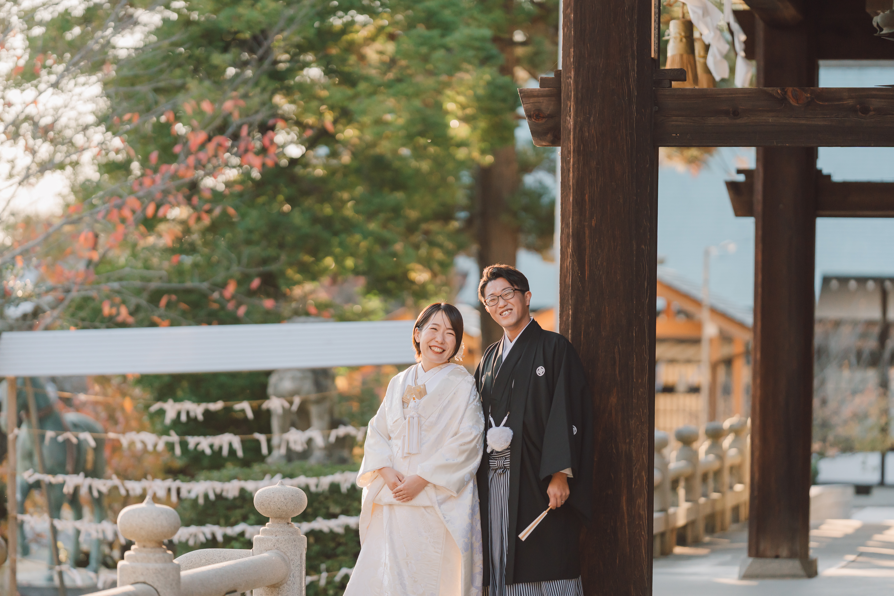 和装が映えるスポットが豊富で、挙式後の記念写真もしっかり残せます。