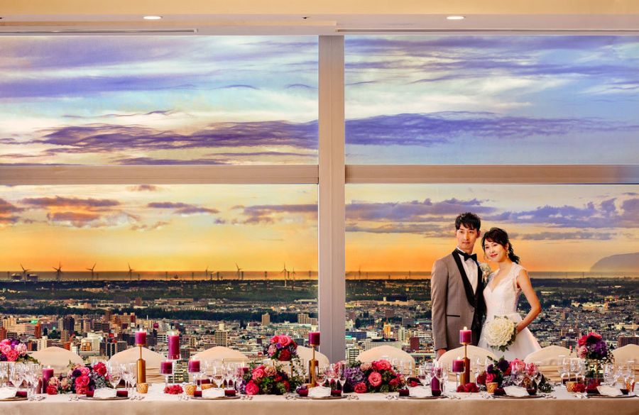 “ホテルステイ×ウェディング”の魅力がしっかり感じられるバンケット。