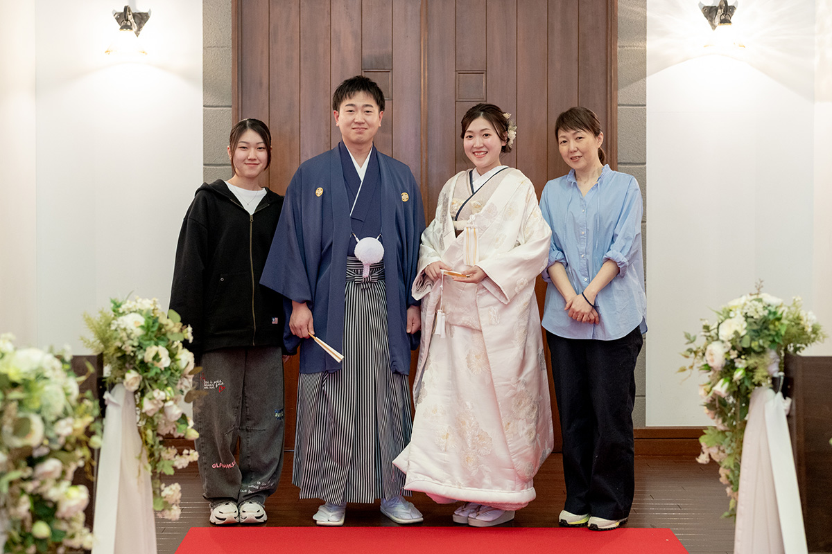 大切なご家族やゲストと一緒に記念撮影