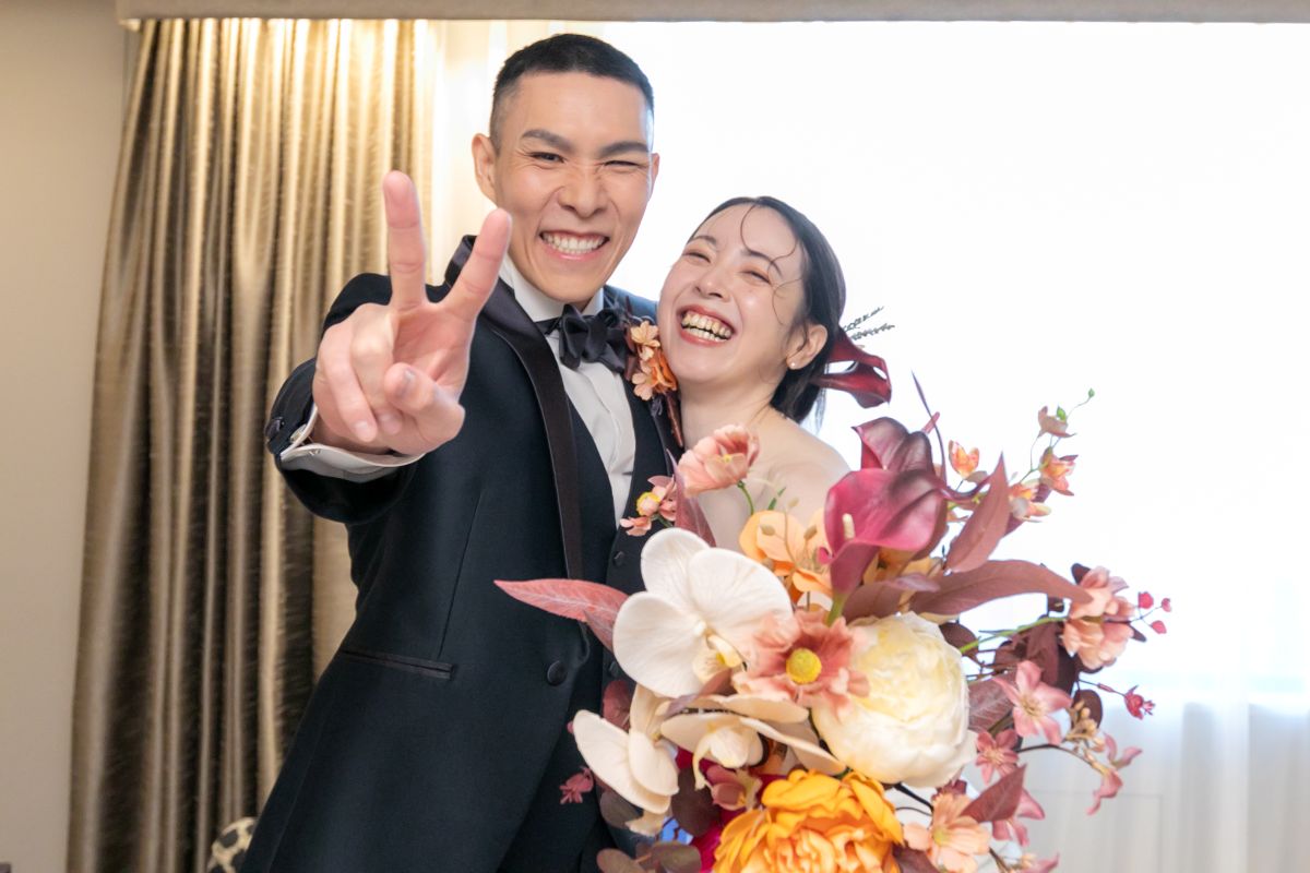 緊張の時ほぐれた最高の笑顔♡末永くお幸せに！