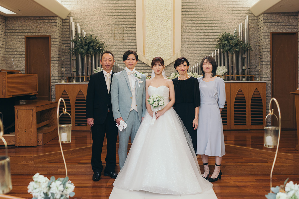 大切な家族やゲストと一緒に記念撮影