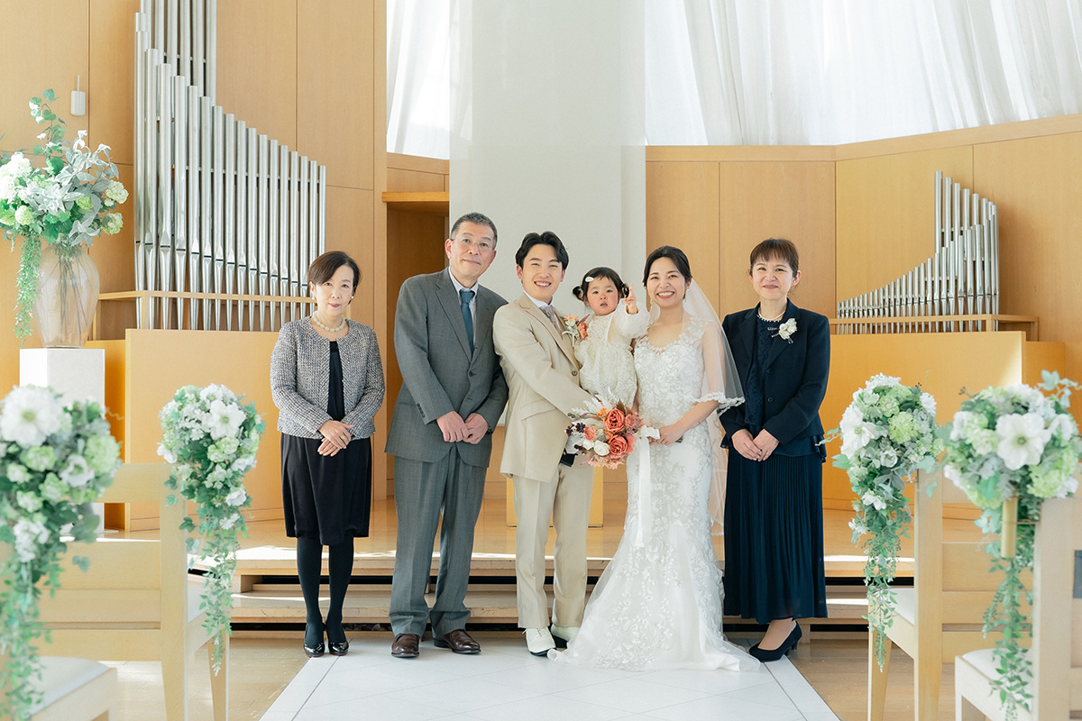 大切なご家族やゲストと一緒に記念撮影も