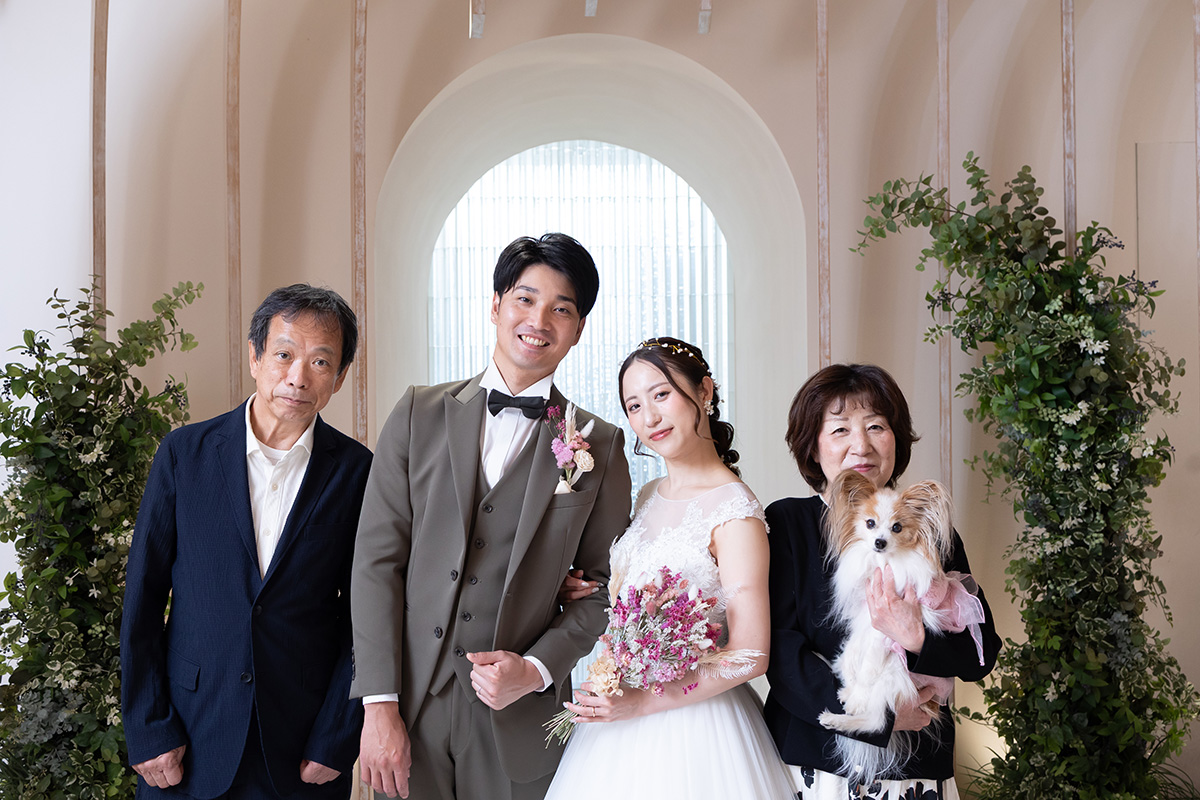 大切な家族やゲストと一緒に記念撮影