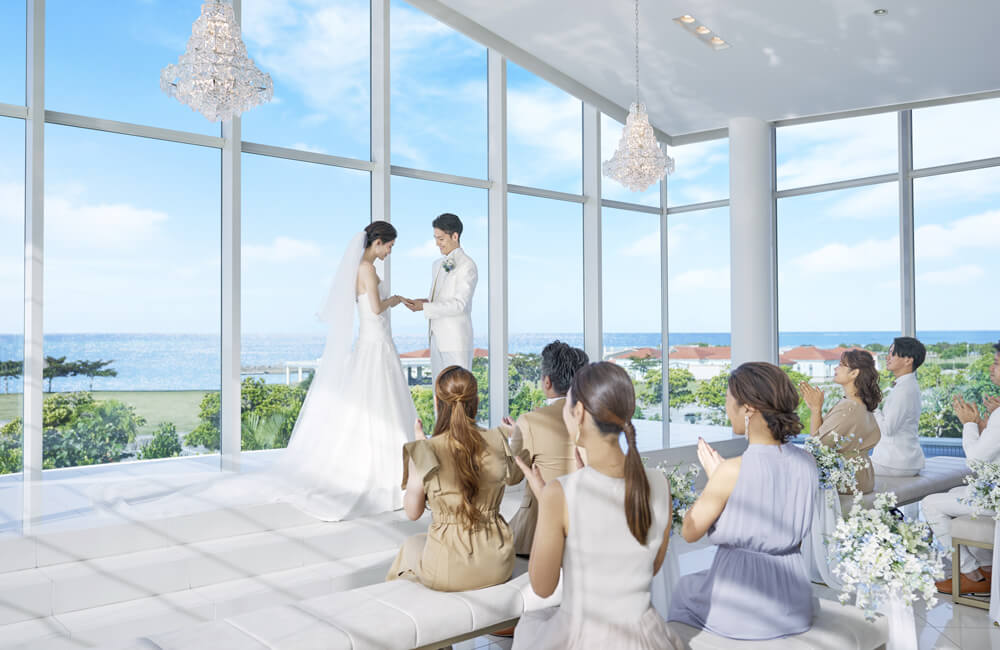 小さな結婚式 沖縄サザンビーチチャペル(シーシェルブルー)