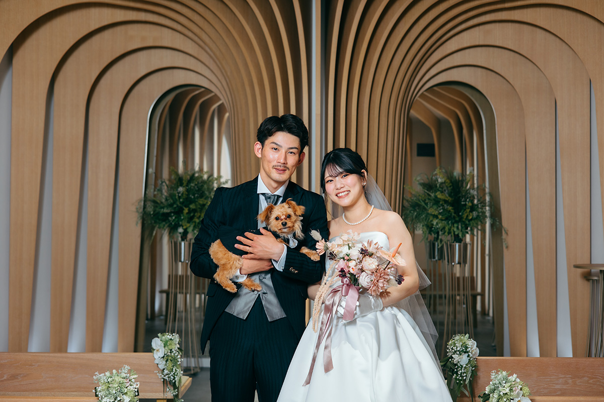 大切なペットと一緒にフォトウェディング