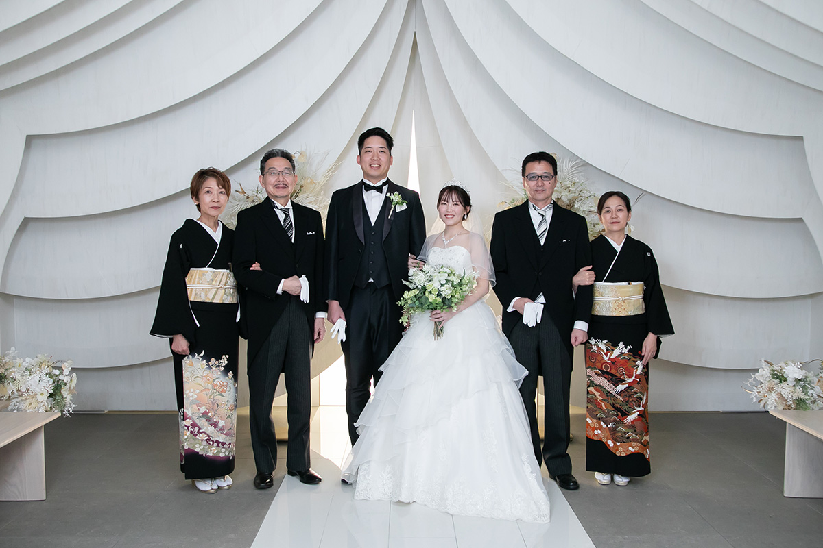 大切な家族やゲストと一緒に記念撮影