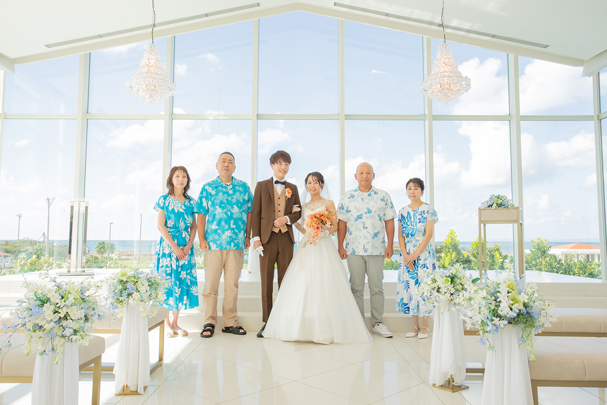 大切な家族やゲストと一緒に記念撮影