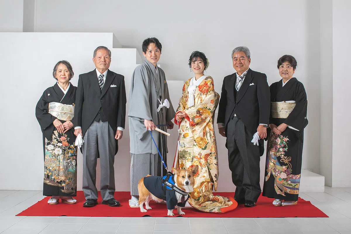 大切な家族やゲストと一緒に記念撮影