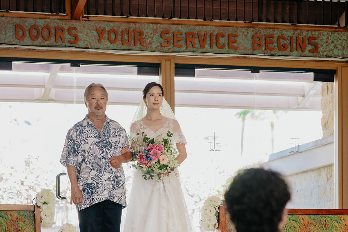 ハワイウェディング（キャルバリー・バイ・ザ・シー教会）