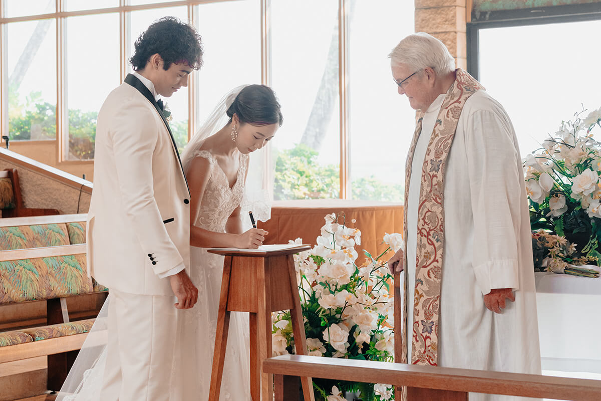 ハワイウェディング（キャルバリー・バイ・ザ・シー教会）