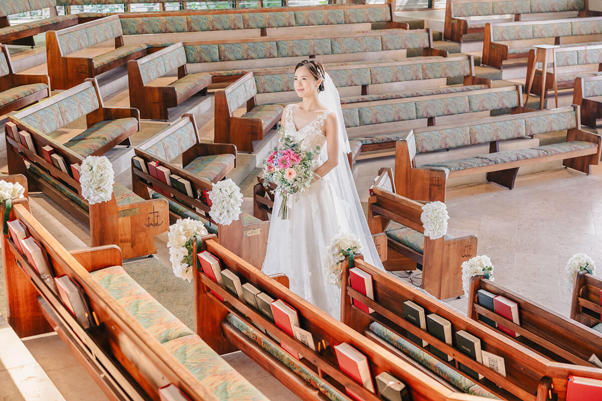 ハワイウェディング（キャルバリー・バイ・ザ・シー教会）