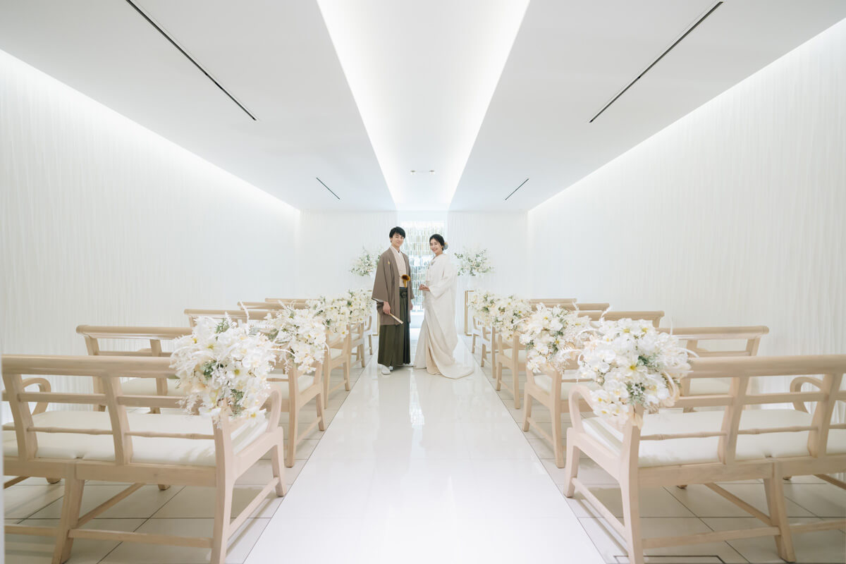 和装も合うチャペル