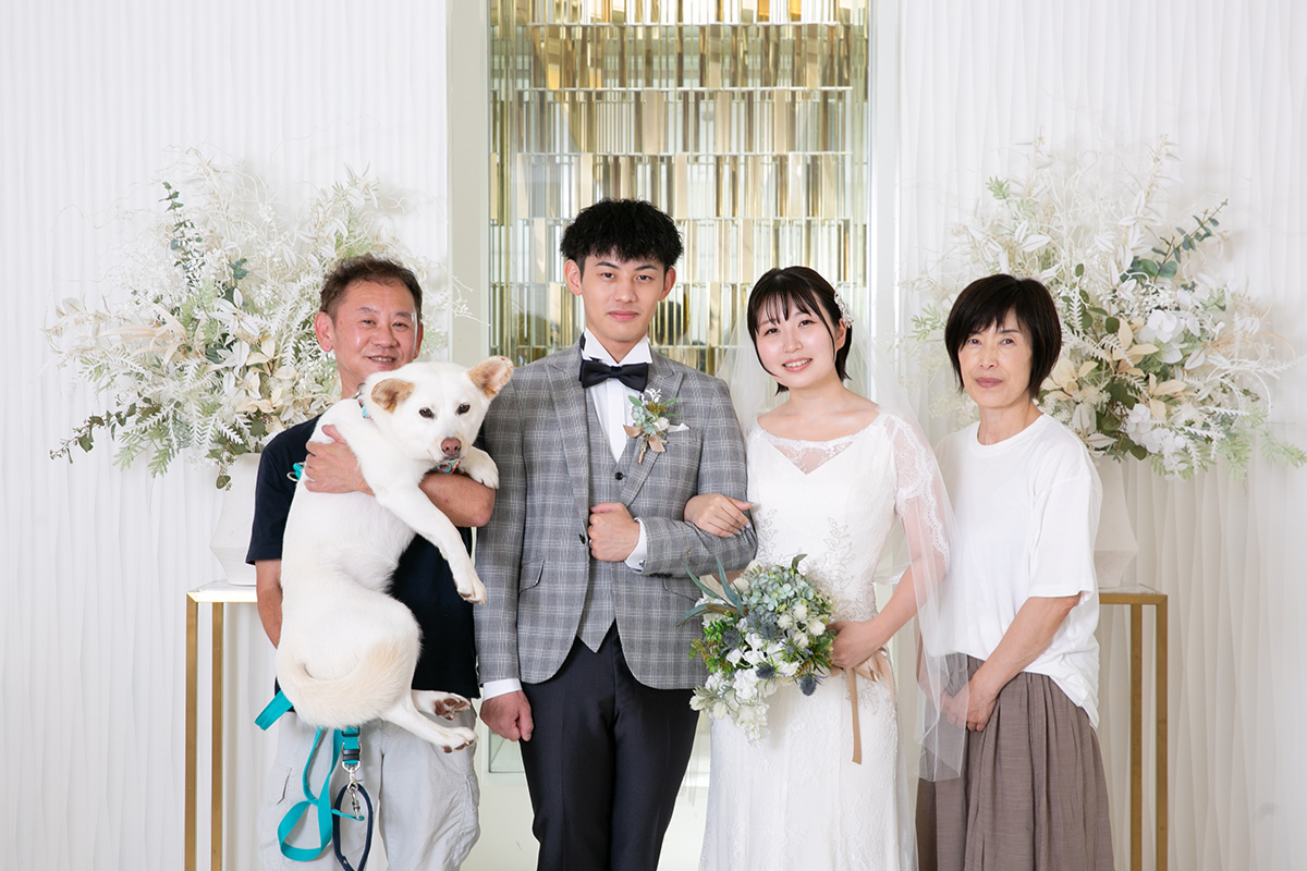 大切な家族やゲストと一緒に記念撮影