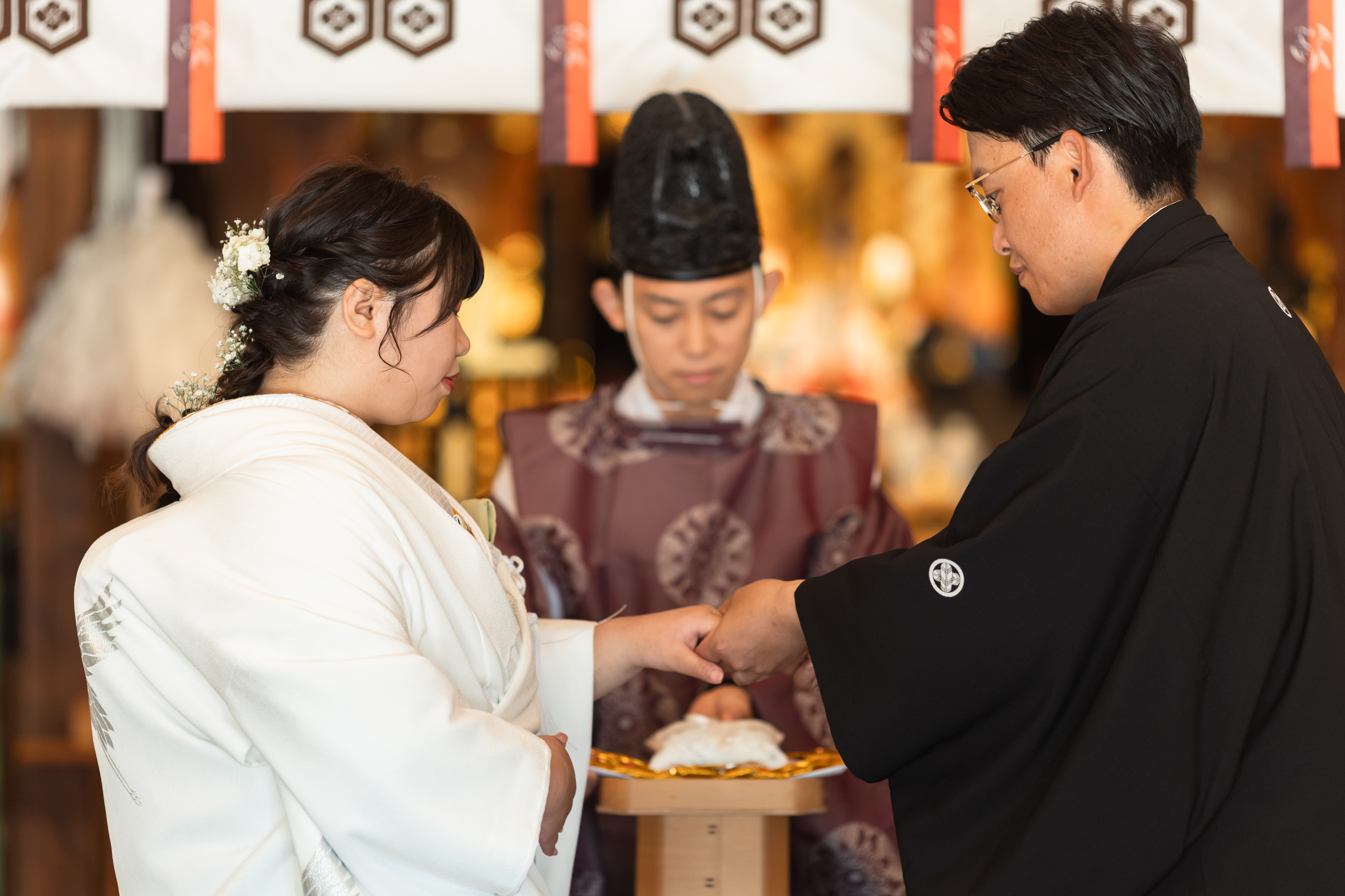 三津 嚴島神社の結婚式(挙式撮影200ｶｯﾄ付)＋会食6名様