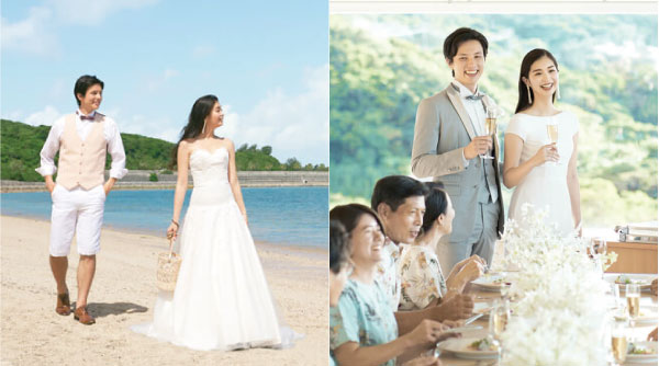チャペル＆ビーチ撮影＋会食6名プラン