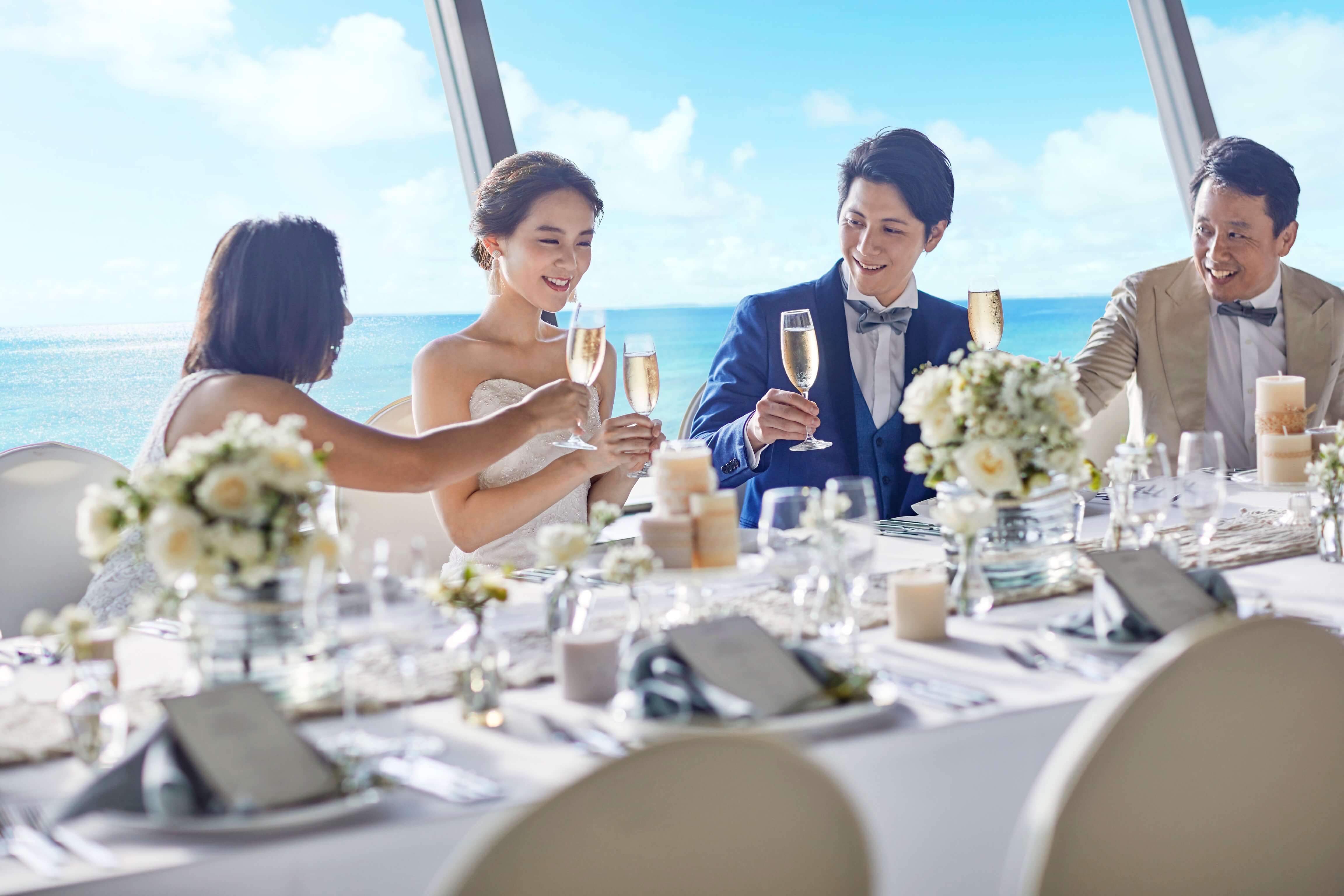 チャペル＆ビーチフォトウェディング+会食6名様プラン