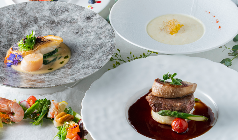 多彩なお料理スタイルに対応 イタリアン・フレンチをはじめ、創作料理や旬の素材を活かした料理が楽しめます。