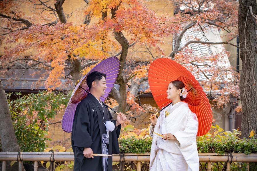 店舗の目の前に広がる「祇園白川」から、「鴨川」「二年坂」「蹴上インクライン」「丸山公園」まで、京都の各名所での撮影もご提案！