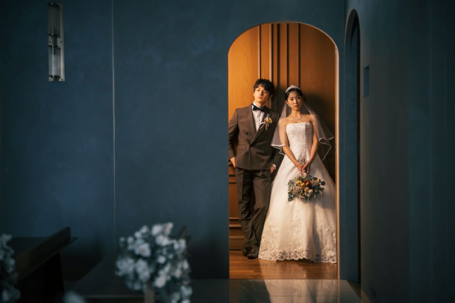 チャペルだけでなくエントランススペース、廊下、テラススペースなど撮影スポットが多数