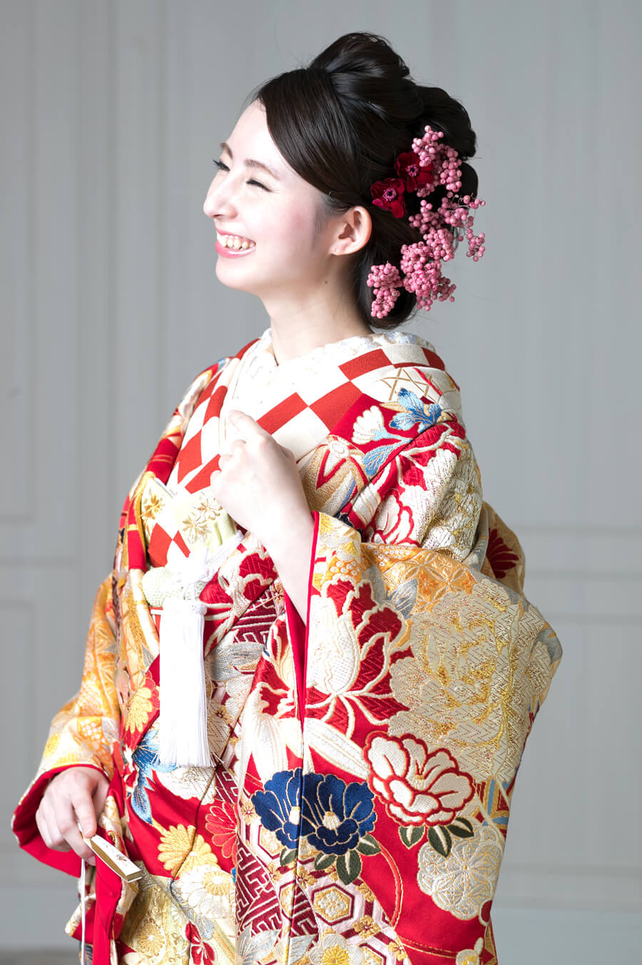 まりに扇面(色打掛)